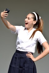 Selfie Of Cute Colombian Female Youngster