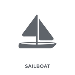 Fototapeta premium Sailboat icon from collection.