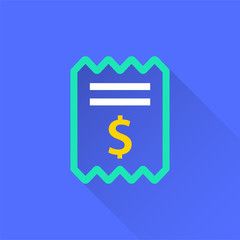 Receipt - vector icon for graphic and web design.