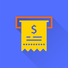 Receipt - vector icon for graphic and web design.