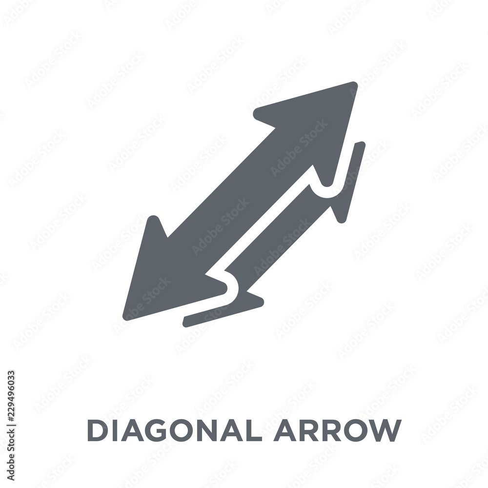 Poster diagonal arrow icon from collection.