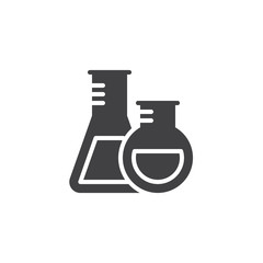 Laboratory flask vector icon. filled flat sign for mobile concept and web design. Test tubes simple solid icon. Symbol, logo illustration. Pixel perfect vector graphics