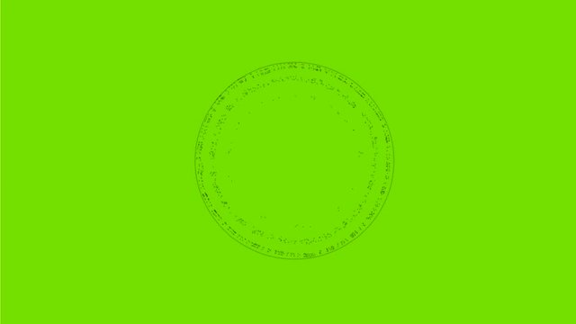 2d Animation motion graphics showing a drawing of a planet, blackhole or black hole imploding  on white and green screen with alpha matte in HD high definition.