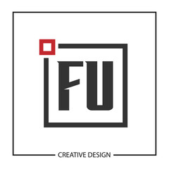 Initial Letter FU Logo Template Design