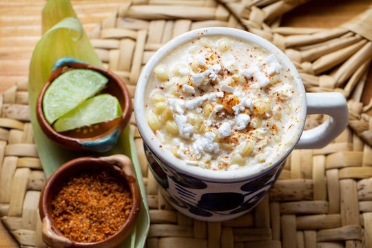 Mexican esquites corn