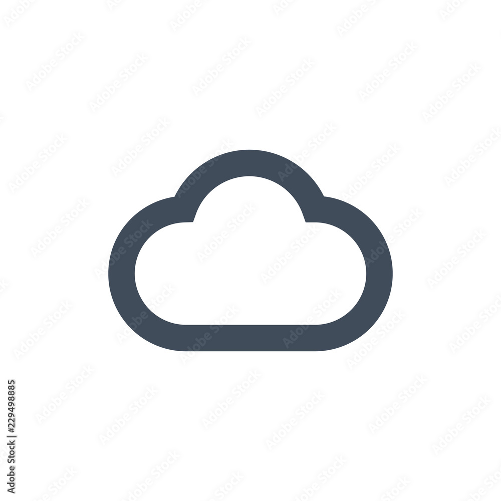 Poster computing data cloud flat icon . vector illustration isolated on clean background.