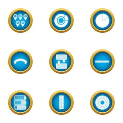 Interchange icons set. Flat set of 9 interchange vector icons for web isolated on white background