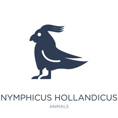 Nymphicus hollandicus icon. Trendy flat vector Nymphicus hollandicus icon on white background from animals collection