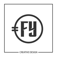 Initial Letter FY Logo Template Design