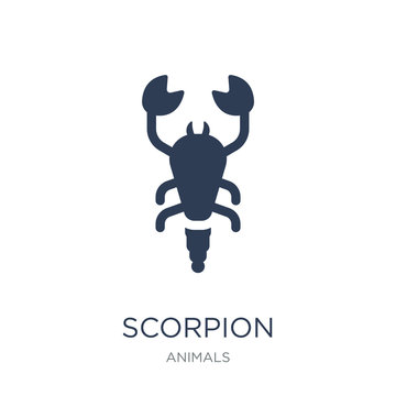 Scorpion icon. Trendy flat vector Scorpion icon on white background from animals collection