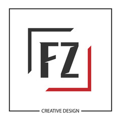 Obraz premium Initial Letter FZ Logo Template Design
