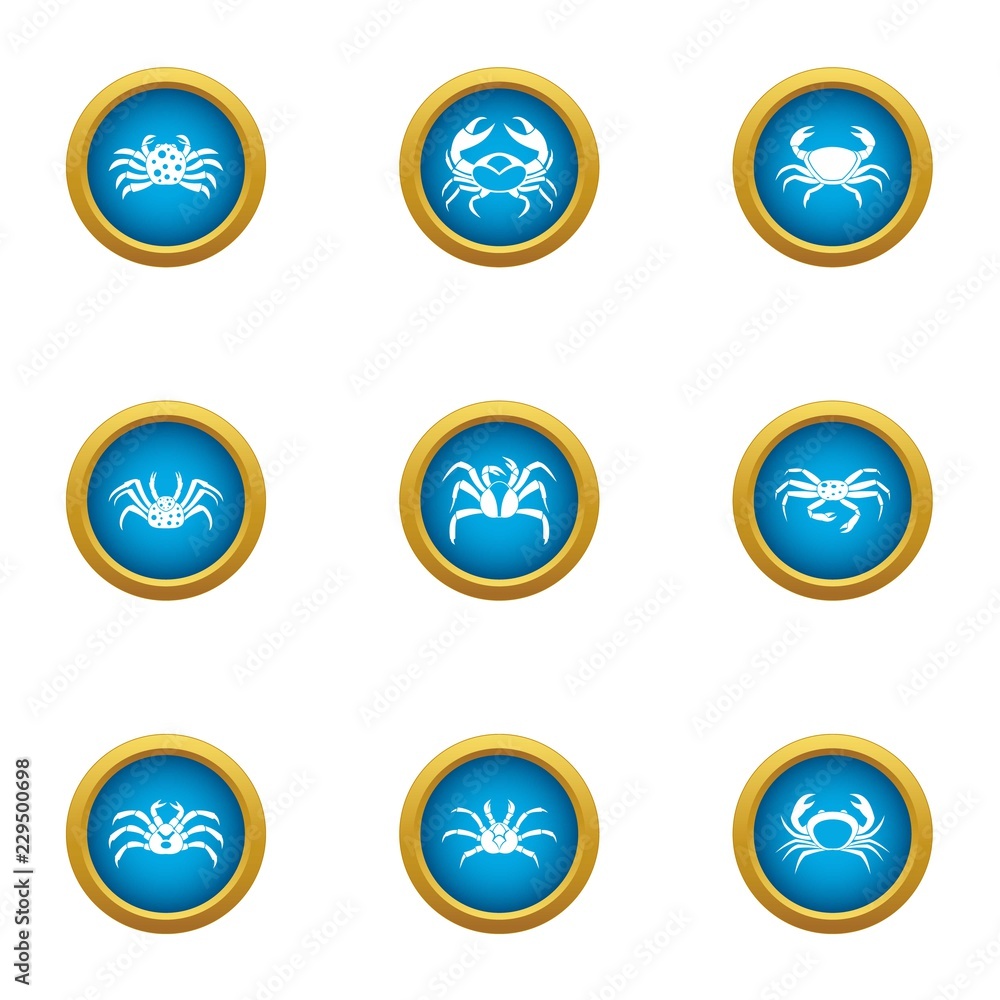 Poster multitape icons set. flat set of 9 multitape vector icons for web isolated on white background