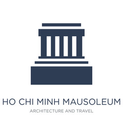 Ho chi minh mausoleum icon. Trendy flat vector Ho chi minh mausoleum icon on white background from Architecture and Travel collection