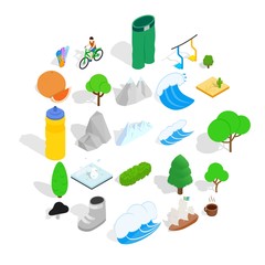 Beauty of the world icons set. Isometric set of 25 beauty of the world vector icons for web isolated on white background