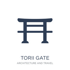 Torii gate icon. Trendy flat vector Torii gate icon on white background from Architecture and Travel collection