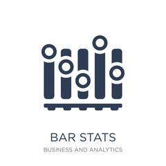 Bar Stats icon. Trendy flat vector Bar Stats icon on white background from Business and analytics collection