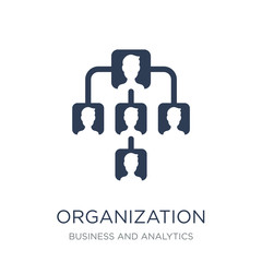 Obraz premium Organization icon. Trendy flat vector Organization icon on white background from Business and analytics collection