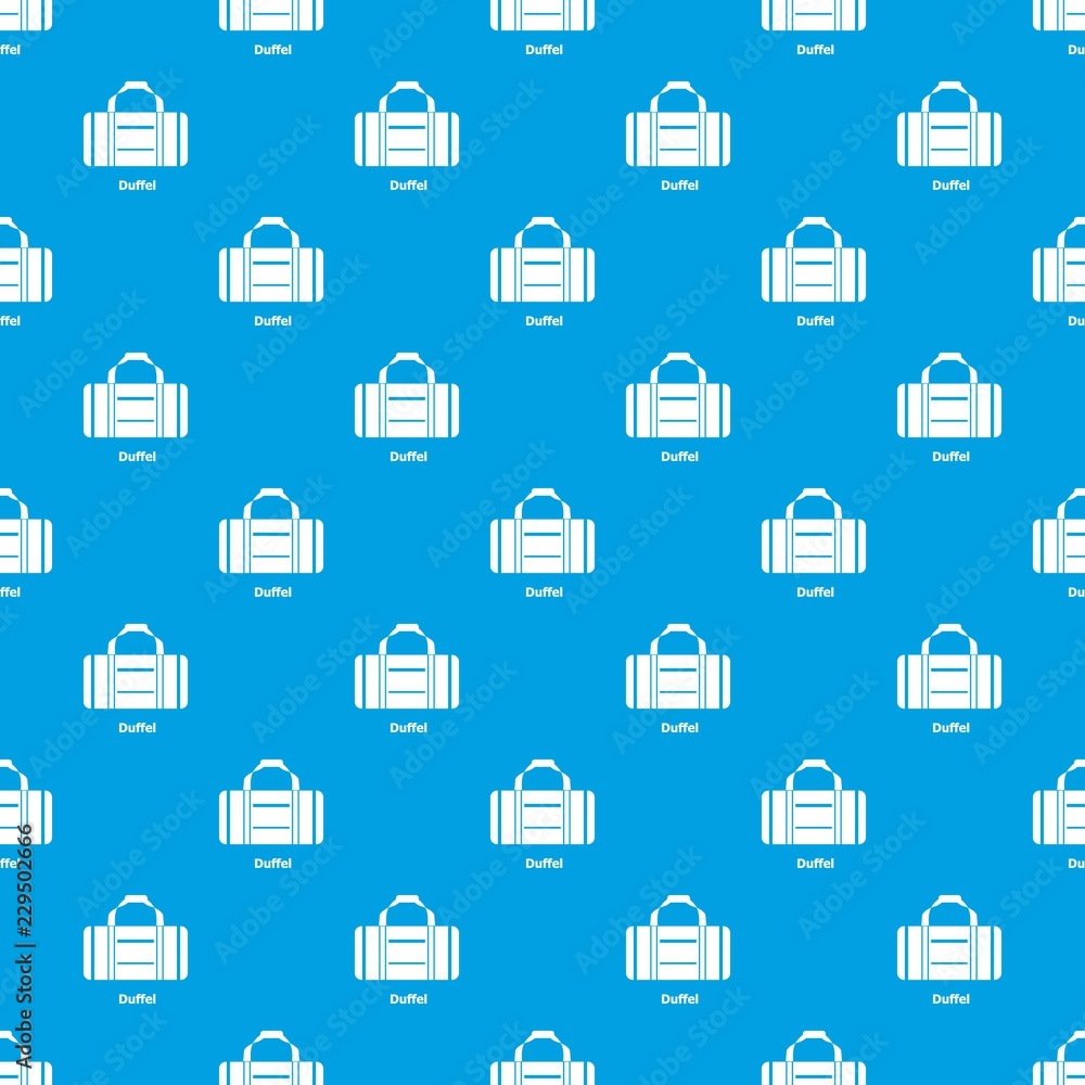 Poster duffel pattern vector seamless blue repeat for any use
