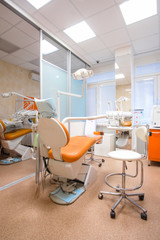 Moscow, Russia - October, 22, 2018: Interior of a stomatologic clinic