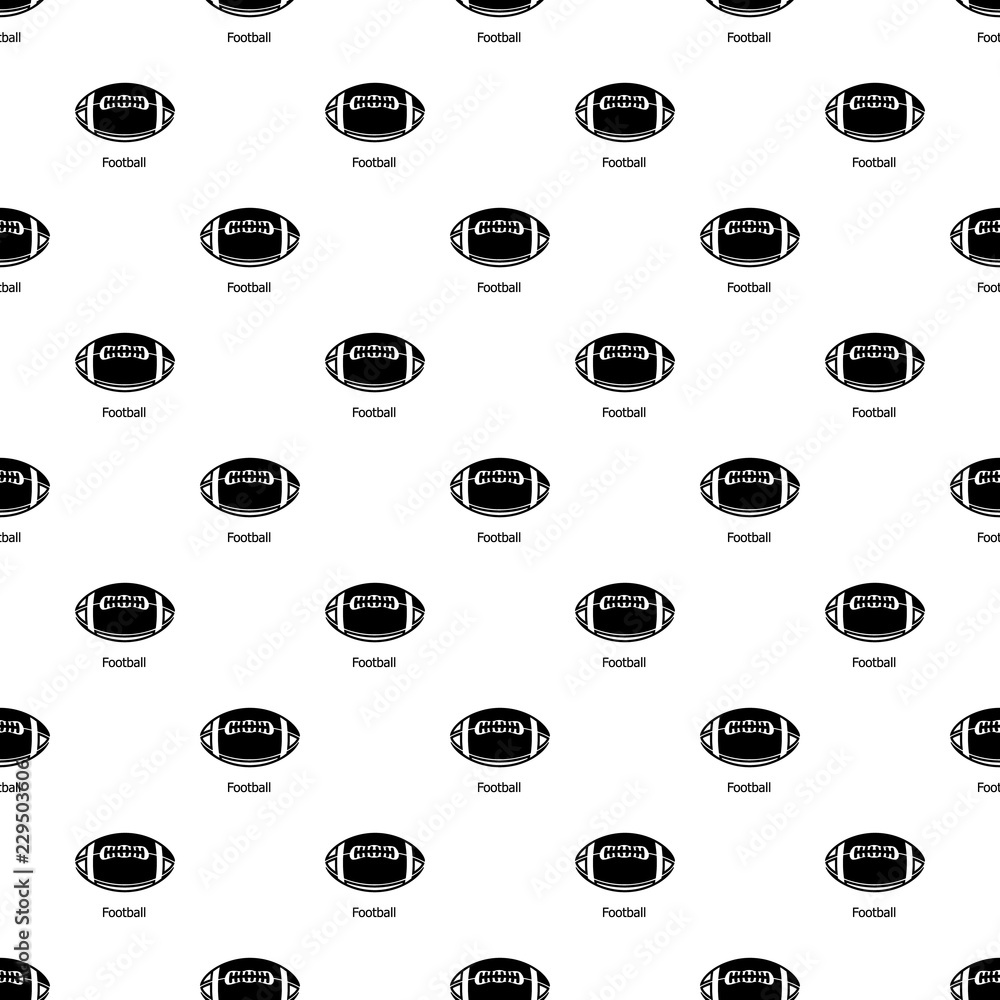 Poster rugby ball pattern vector seamless repeating for any web design