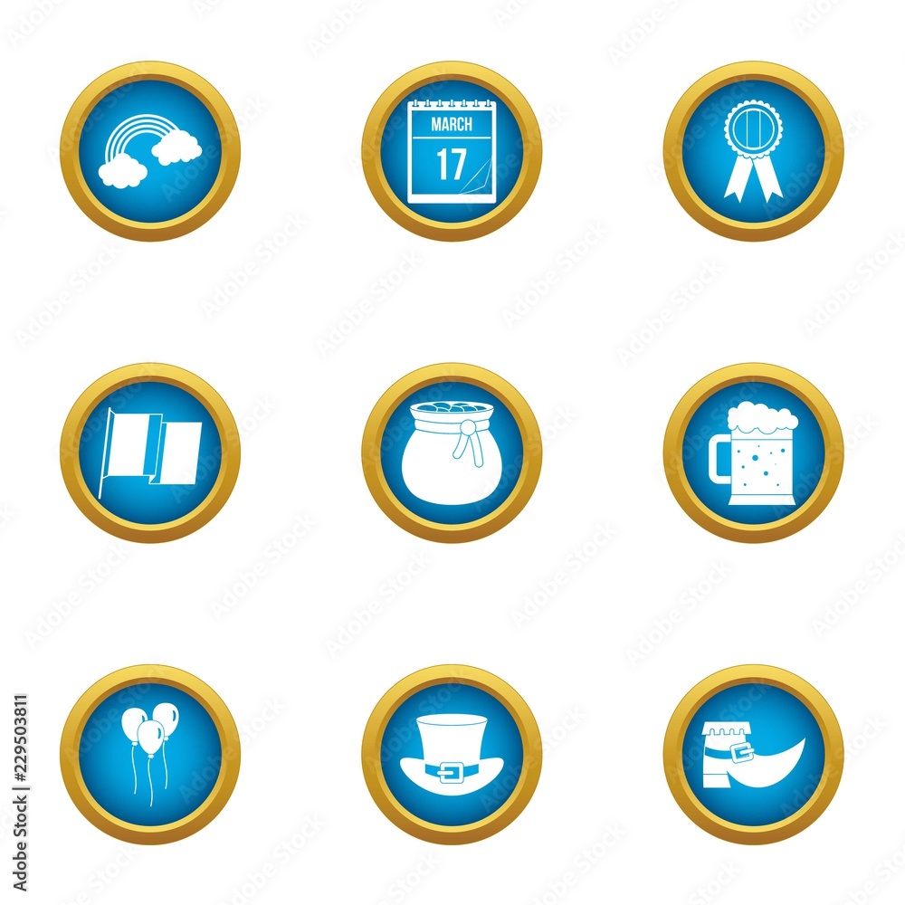 Aufkleber speculate money icons set. flat set of 9 speculate money vector icons for web isolated on white back