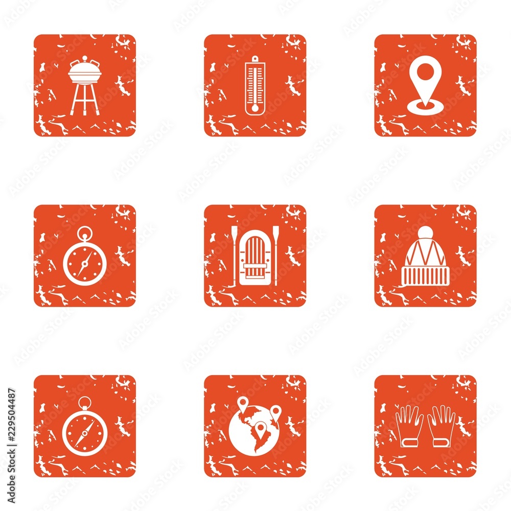 Aufkleber world time icons set. grunge set of 9 world time vector icons for web isolated on white background