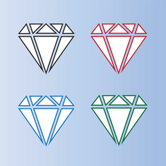 Diamond line icon3