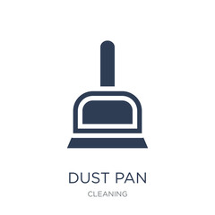 Dust pan icon. Trendy flat vector Dust pan icon on white background from Cleaning collection