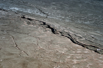 Dry cracked earth. The concept of global warming.