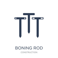Boning rod icon. Trendy flat vector Boning rod icon on white background from Construction collection