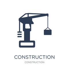 Construction icon. Trendy flat vector Construction icon on white background from Construction collection