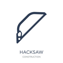 Hacksaw icon. Trendy flat vector Hacksaw icon on white background from Construction collection