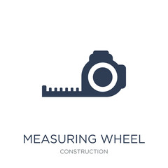 Measuring wheel icon. Trendy flat vector Measuring wheel icon on white background from Construction collection