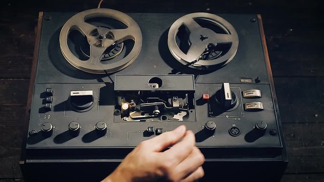 Old reel-to-reel tape deck