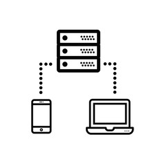 Client server vector icon