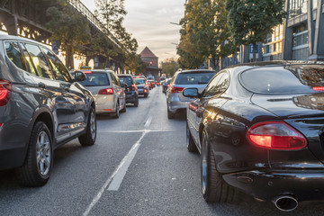 Fototapeta na wymiar congestion in Hamburg