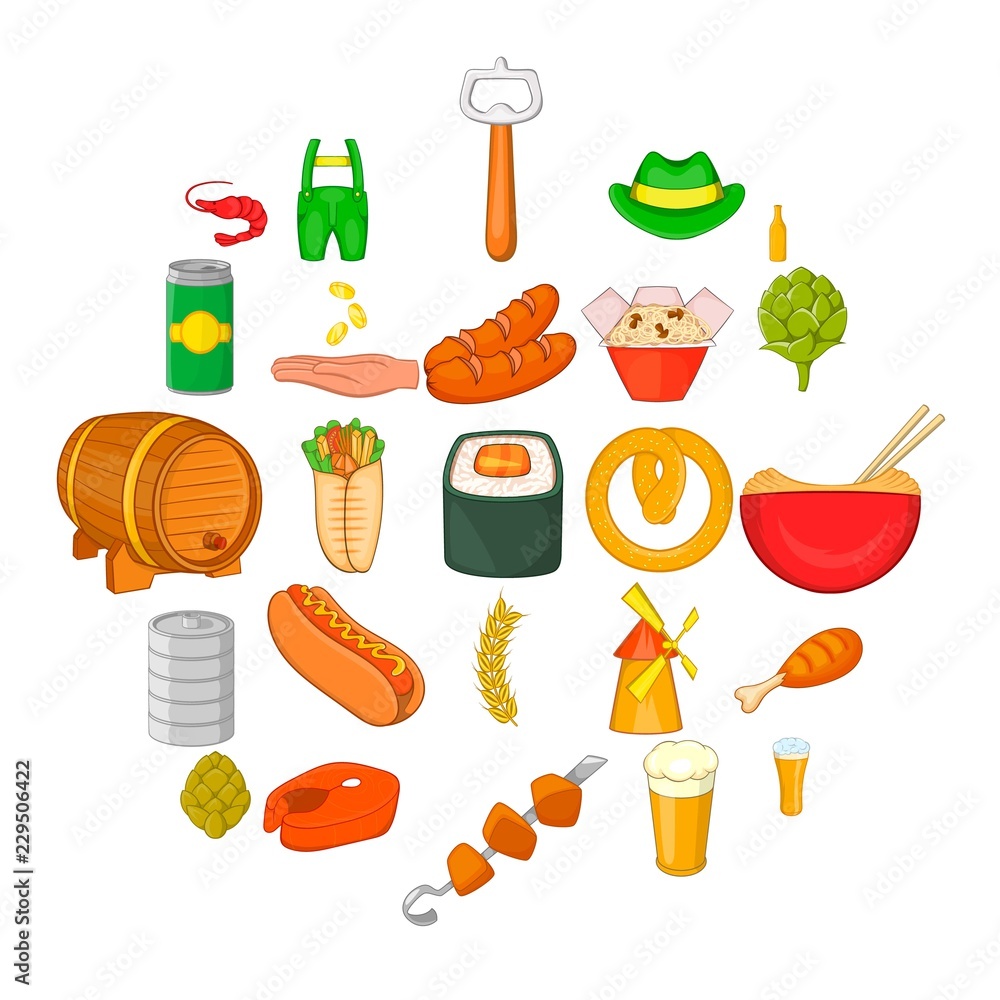 Poster rest in cafe icons set. cartoon set of 25 rest in cafe vector icons for web isolated on white backgr