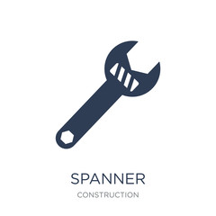 Spanner icon. Trendy flat vector Spanner icon on white background from Construction collection