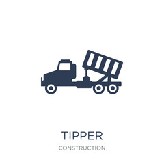 Tipper icon. Trendy flat vector Tipper icon on white background from Construction collection