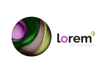 Geometric convergence vector business icon