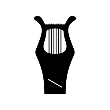 Old harp, a stringed musical instrument