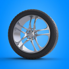 Fototapeta premium 3d rendered illustration of a tire