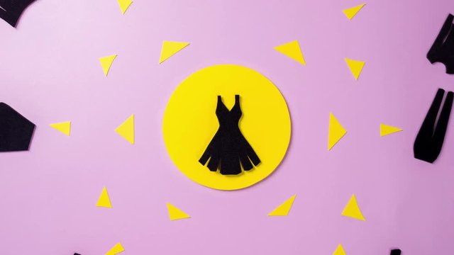 Black Friday Woman Clothes and Accessories Sale advertisement for retail, e-commerce store, stop motion animation