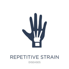 Fototapeta premium Repetitive strain injury icon. Trendy flat vector Repetitive strain injury icon on white background from Diseases collection
