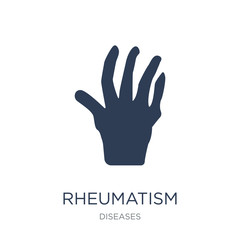 Fototapeta premium Rheumatism icon. Trendy flat vector Rheumatism icon on white background from Diseases collection