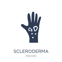 Scleroderma icon. Trendy flat vector Scleroderma icon on white background from Diseases collection