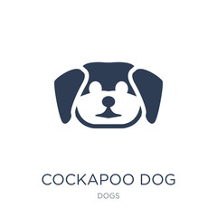 Obraz premium Cockapoo dog icon. Trendy flat vector Cockapoo dog icon on white background from dogs collection