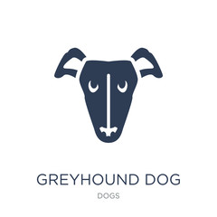 Greyhound dog icon. Trendy flat vector Greyhound dog icon on white background from dogs collection