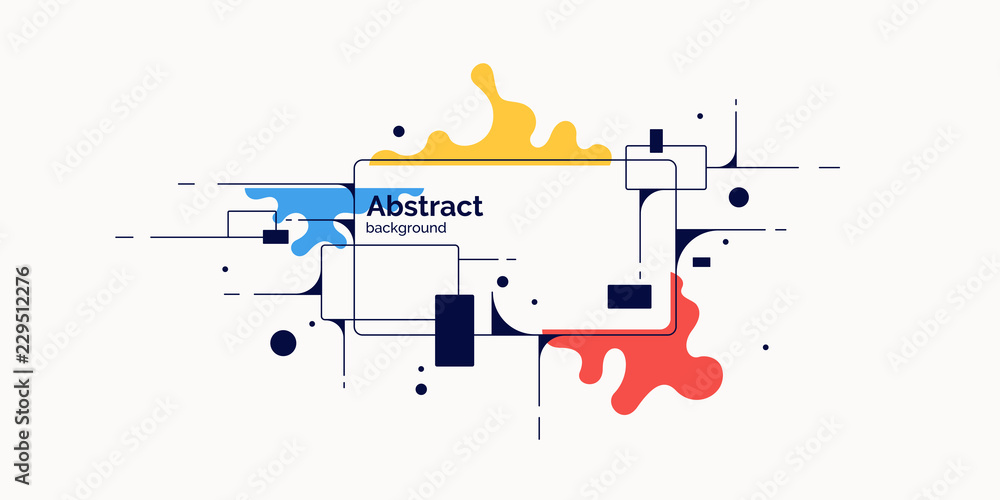 Aufkleber abstract background with dynamic linear waves. vector illustration