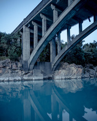 Arched concrete bridge, Rakaia Gorge